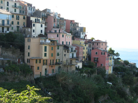 Town of Corniglia on the Italian Riviera